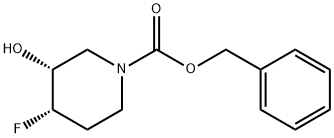1-Piperidinecarboxylic acid, 4-fluoro-3-hydroxy-, phenylmethyl ester, (3R,4S)-,1932570-97-2,结构式