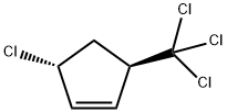 Cyclopentene, 3-chloro-5-(trichloromethyl)-, (3R,5R)- 化学構造式