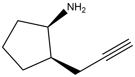 (1R,2R)-2-(2-Propyn-1-yl)cyclopentanamine Struktur