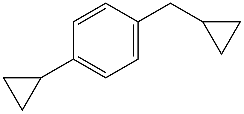 1-Cyclopropyl-4-(cyclopropylmethyl)benzene Structure