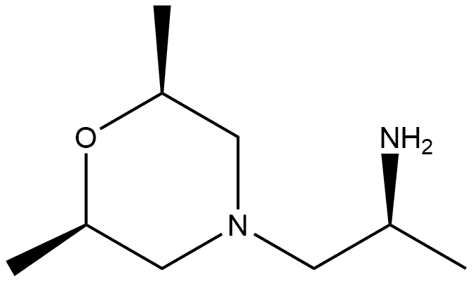 4-Morpholineethanamine,α,2,6-trimethyl-,(αS,2R,6S)- Structure