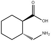 Cyclohexanecarboxylic acid, 2-(aminomethyl)-, (1R,2R)- Structure