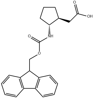 rac-2-[(1R,2S)-2-({[(9H-fluoren-9-yl)methoxy]carbonyl}amino)cyclopentyl]acetic acid, trans|2-((1S,2R)-2-((((9H-氟-9-基)甲氧基)羰基)氨基)环戊基)乙酸