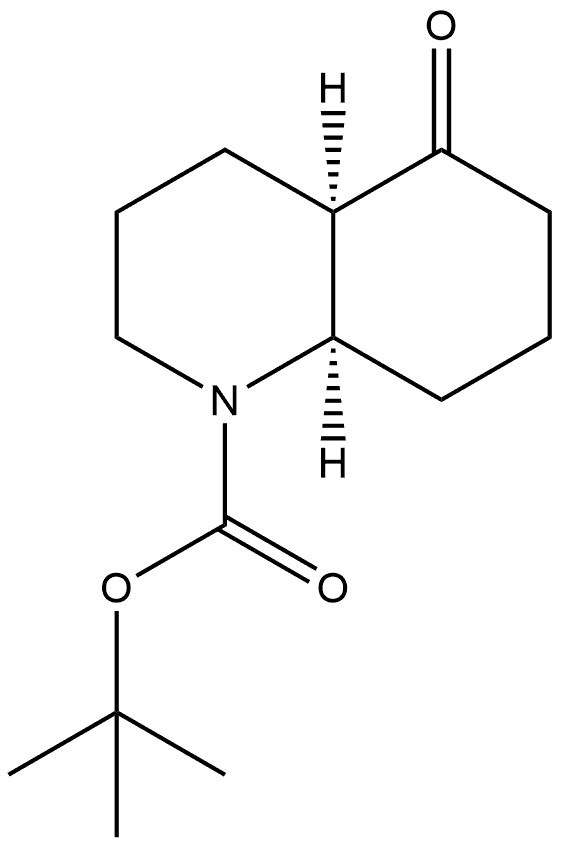 1,1-Dimethylethyl (4aR,8aR)-octahydro-5-oxo-1(2H)-quinolinecarboxylate 结构式