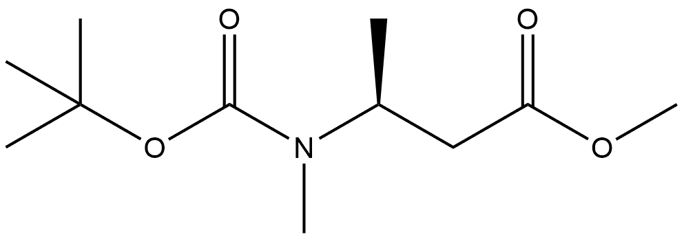 (S)-methyl 3-((tert-butoxycarbonyl)(methyl)amino)butanoate Struktur