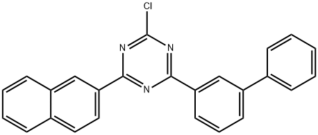 2-([1,1'-联苯L]-3-基)-4-氯-6-(2-萘基)-1,3,5-三嗪 结构式