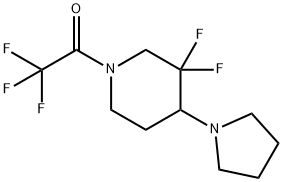 Ethanone, 1-[3,3-difluoro-4-(1-pyrrolidinyl)-1-piperidinyl]-2,2,2-trifluoro- Struktur