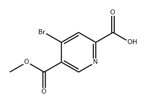 2,5-Pyridinedicarboxylic acid, 4-bromo-, 5-methyl ester 化学構造式