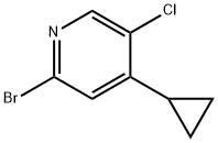 2-Bromo-5-chloro-4-cyclopropylpyridine Structure