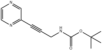 1,1-Dimethylethyl N-[3-(2-pyrazinyl)-2-propyn-1-yl]carbamate Structure