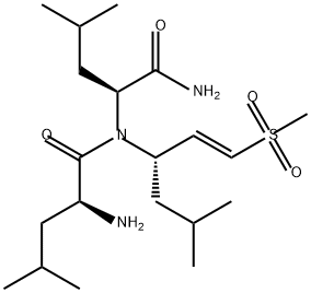 L-Leucinamide, L-leucyl-N-[(1S)-3-methyl-1-[(1E)-2-(methylsulfonyl)ethenyl]butyl]- (9CI) Struktur