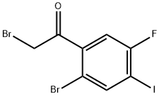 2-Bromo-5-fluoro-4-iodophenacyl bromide Structure