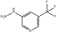 (5-Trifluoromethyl-pyridin-3-yl)-hydrazine 化学構造式