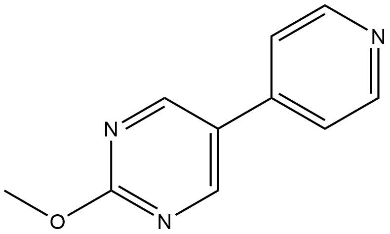 Pyrimidine, 2-methoxy-5-(4-pyridinyl)- Struktur