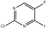 Pyrimidine, 2-chloro-5-fluoro-4-iodo- 化学構造式