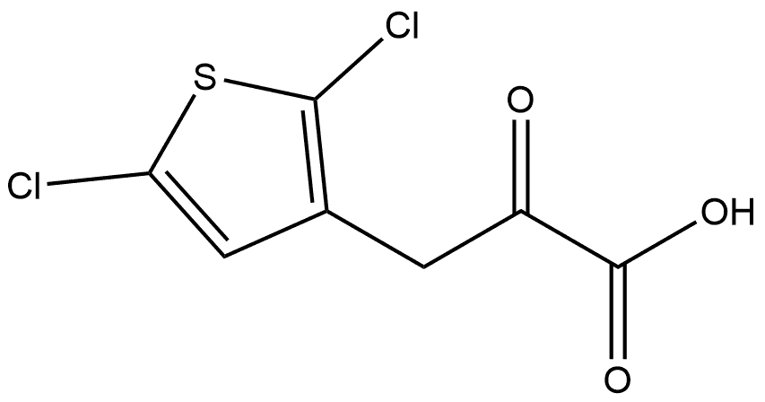 2,5-Dichloro-α-oxo-3-thiophenepropanoic acid Struktur