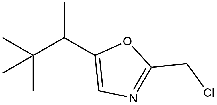 2-(chloromethyl)-5-(3,3-dimethylbutan-2-yl)-1,3-oxazole Struktur