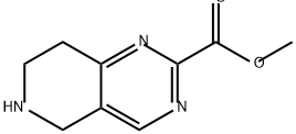 Pyrido[4,3-d]pyrimidine-2-carboxylic acid, 5,6,7,8-tetrahydro-, methyl ester Struktur