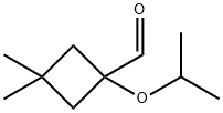 3,3-dimethyl-1-(propan-2-yloxy)cyclobutane-1-carbaldehyde,1935230-03-7,结构式