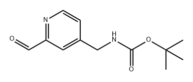 Carbamic acid, N-[(2-formyl-4-pyridinyl)methyl]-, 1,1-dimethylethyl ester Struktur