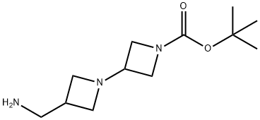 [1,3'-Biazetidine]-1'-carboxylic acid, 3-(aminomethyl)-, 1,1-dimethylethyl ester Struktur