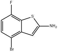 4-溴-7-氟苯并[B]噻吩-2-胺 结构式