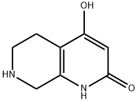 1,7-Naphthyridin-2(1H)-one, 5,6,7,8-tetrahydro-4-hydroxy- 化学構造式