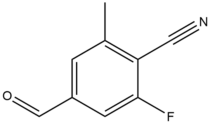 2-Fluoro-4-formyl-6-methylbenzonitrile Structure