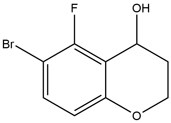 6-bromo-5-fluorochroman-4-ol Structure