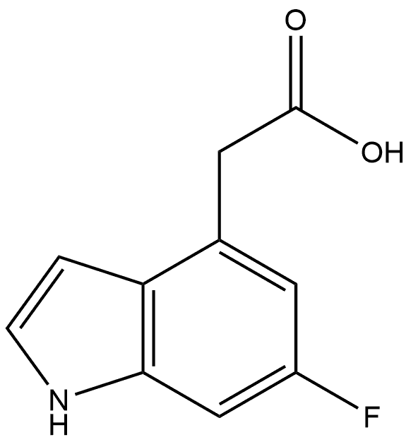 6-Fluoro-1H-indole-4-acetic acid Struktur