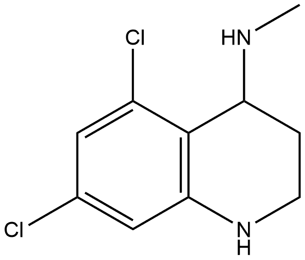 5,7-Dichloro-N-methyl-1,2,3,4-tetrahydroquinolin-4-amine 结构式