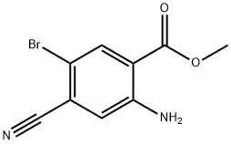 Methyl 2-amino-5-bromo-4-cyanobenzoate 结构式