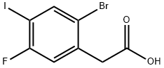 2-Bromo-5-fluoro-4-iodophenylacetic acid 结构式