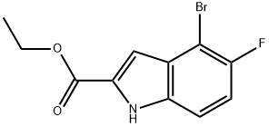 1H-Indole-2-carboxylic acid, 4-bromo-5-fluoro-, ethyl ester Structure