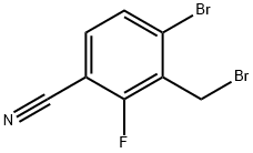 4-Bromo-3-(bromomethyl)-2-fluorobenzonitrile Structure