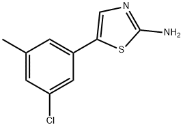 5-(3-Chloro-5-methylphenyl)thiazol-2-amine 化学構造式