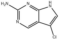 5-Chloro-7H-pyrrolo[2,3-d]pyrimidin-2-amine 化学構造式