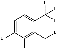 3-Bromo-2-fluoro-6-(trifluoromethyl)benzyl bromide Structure