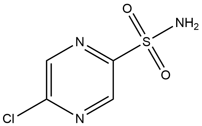 5-Chloro-pyrazine-2-sulfonic acid amide 化学構造式