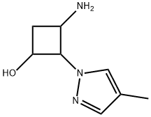 3-Amino-2-(4-methylpyrazol-1-yl)cyclobutan-1-ol Structure