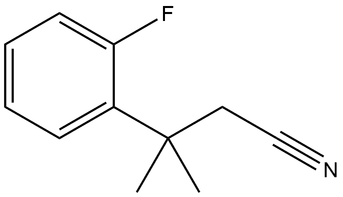 3-(2-Fluorophenyl)-3-methylbutanenitrile Structure