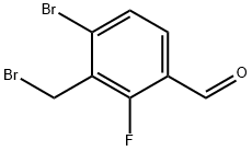 4-Bromo-3-(bromomethyl)-2-fluorobenzaldehyde 结构式