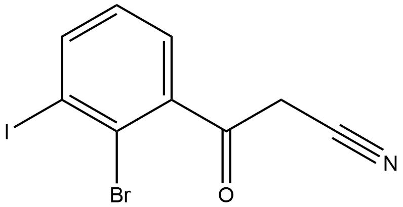 2-Bromo-3-iodobenzoylacetonitrile Structure