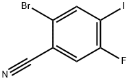 2-Bromo-5-fluoro-4-iodobenzonitrile,1936360-24-5,结构式