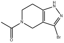 Ethanone, 1-(3-bromo-1,4,6,7-tetrahydro-5H-pyrazolo[4,3-c]pyridin-5-yl)- 结构式