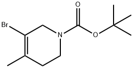 1(2H)-Pyridinecarboxylic acid, 3-bromo-5,6-dihydro-4-methyl-, 1,1-dimethylethyl ester Structure