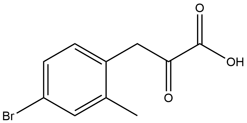3-(4-bromo-2-methylphenyl)-2-oxopropanoic acid 结构式