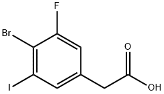 4-Bromo-3-fluoro-5-iodophenylacetic acid,1936551-74-4,结构式