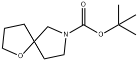 1-Oxa-7-azaspiro[4.4]nonane-7-carboxylic acid, 1,1-dimethylethyl ester 结构式