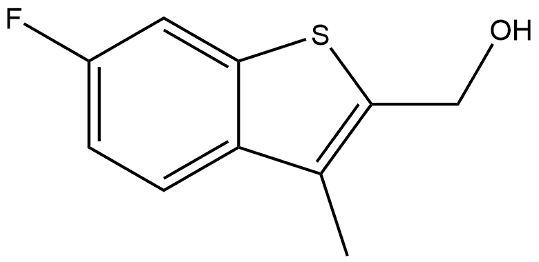 (6-fluoro-3-methylbenzo[b]thiophen-2-yl)methanol 结构式